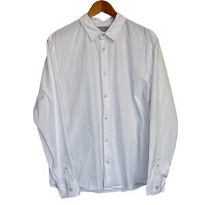 Vince Shirt Men Large White Button Up Business Casual‎ Minimalist Classic